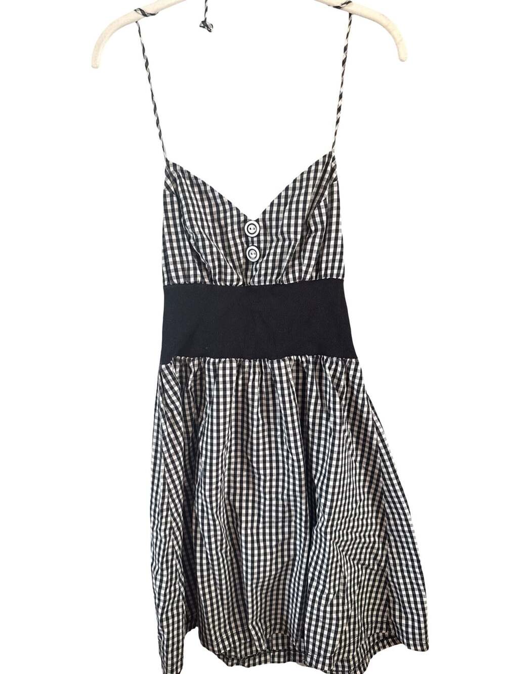 J.Crew Gingham Dress Black White Halter Bubble Dress